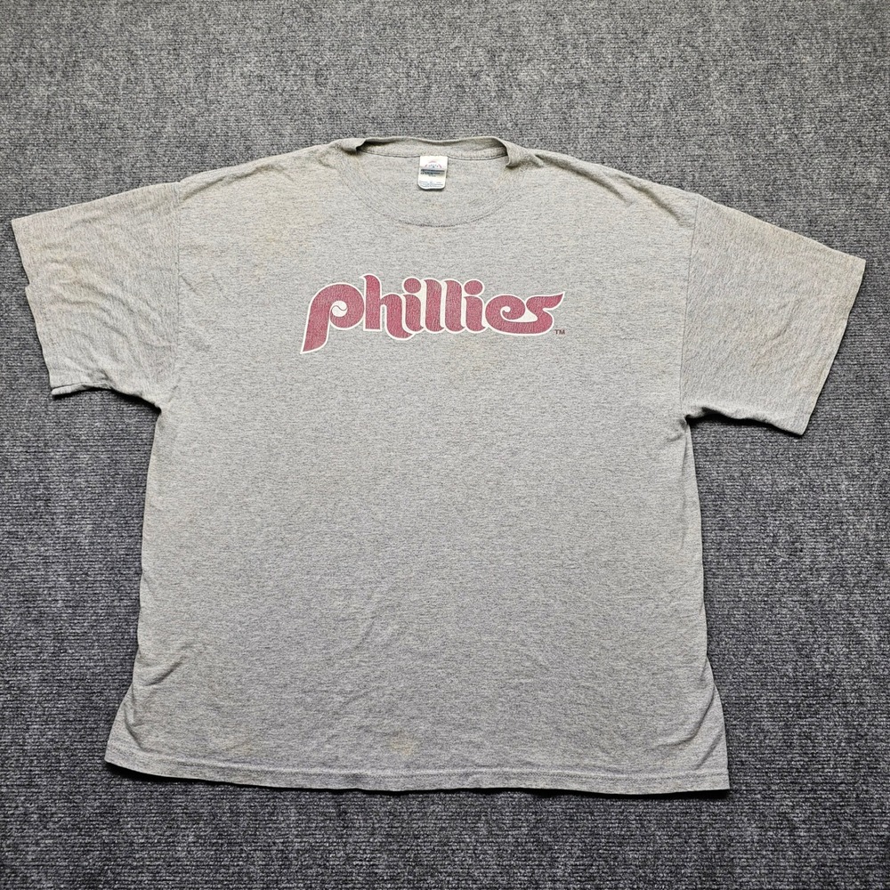 Vintage Delta Magnum Weight Philadelphia Phillies T-Shirt XL Gray MLB Baseball